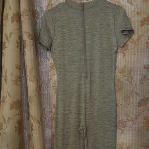 Gray Short Sleeve Jumpsuit